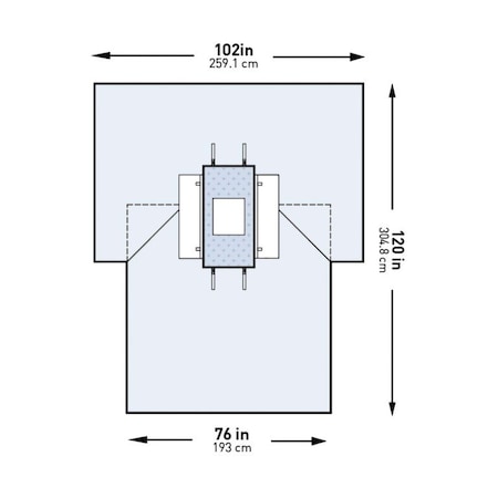 Mckesson Sterile Laparotomy Abdominal Drape, 102 W x 76 W x 120 L Inch, 10PK 183-I80-05155G-S